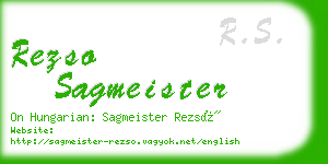 rezso sagmeister business card